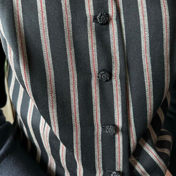 Vintage Shirley Mullings Couture Striped Vest & Pants Set - Picture 5 of 6